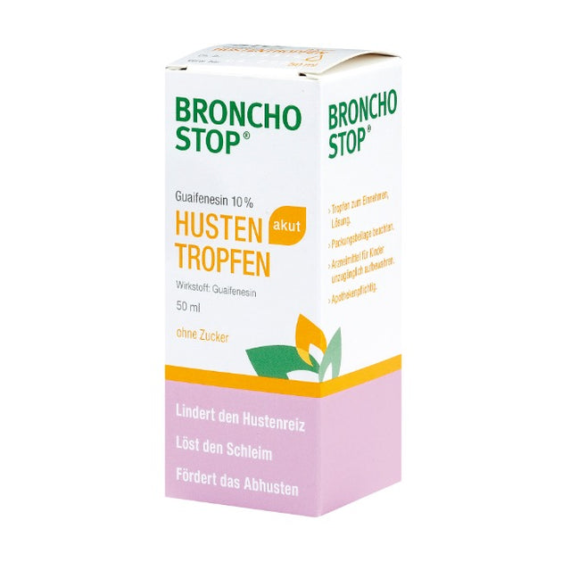 Bronchostop Guaifenesin 10% akut Tropfen, 50 ml